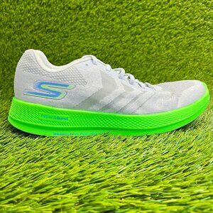 Skechers Go Run Razor 3+ Womens Size 8 Gray Green Running Walking Shoes Sneakers